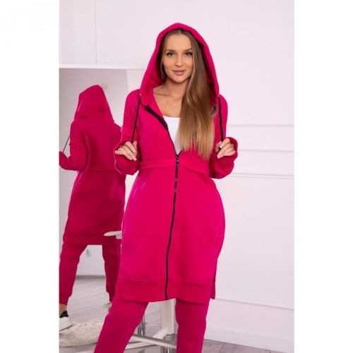 Insulated set with a long sweatshirt fuchsia