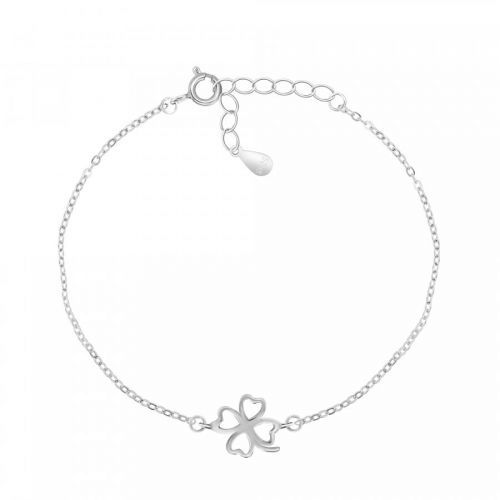Brilio Silver Stříbrný náramek pro štěstí Čtyřlístek BRC60W