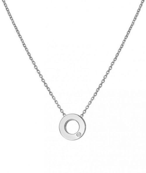 Hot Diamonds Minimalistický stříbrný náhrdelník s diamantem Diamond Amulets DP892