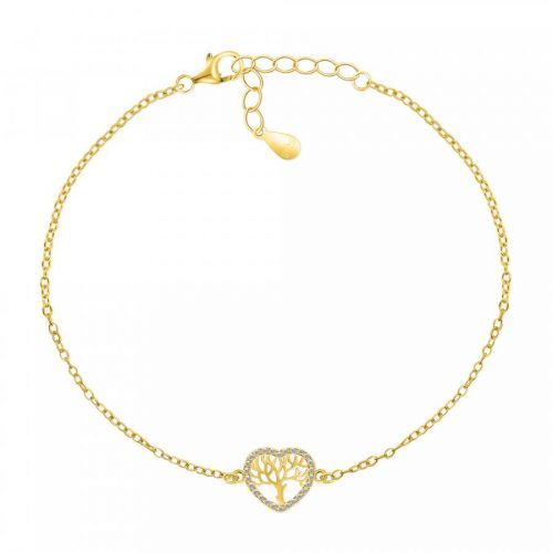 Brilio Silver Krásný pozlacený náramek Strom života BRC56Y