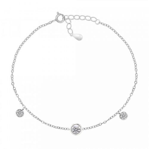 Brilio Silver Blyštivý stříbrný náramek se zirkony BRC58W