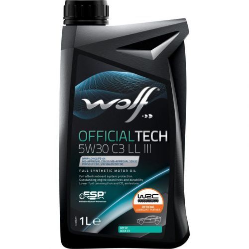 Syntetický motorový olej Wolf Officialtech 5W-30 C3 LongLife III 1l