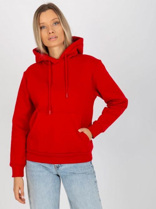 ČERVENÁ DÁMSKÁ MIKINA S KAPUCÍ CT-BL-F-621124.98P-RED Velikost: S/M