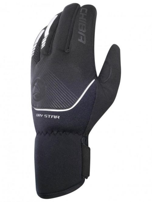 Silně hřejivé zimní rukavice Chiba DRY STAR s nepromokavou membránou, černé M