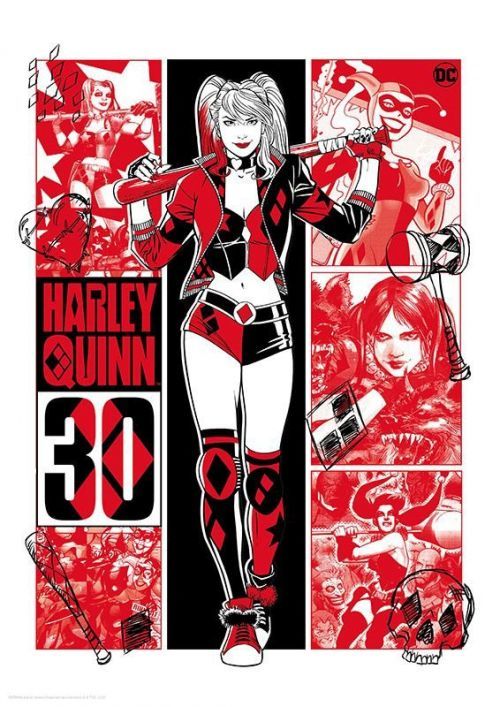 FaNaTtik | DC Comics - Art Print Harley Quinn (30th Anniversary) Limited Edition 42 x 30 cm