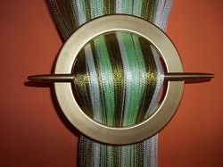 Spona na záclony nebo závěsy Kolo bronzové