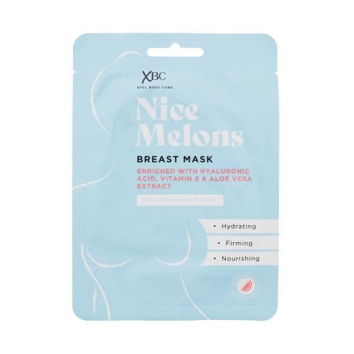 Xpel Body Care Nice Melons Breast Mask 1 ks zpevňující textilní maska na poprsí pro ženy