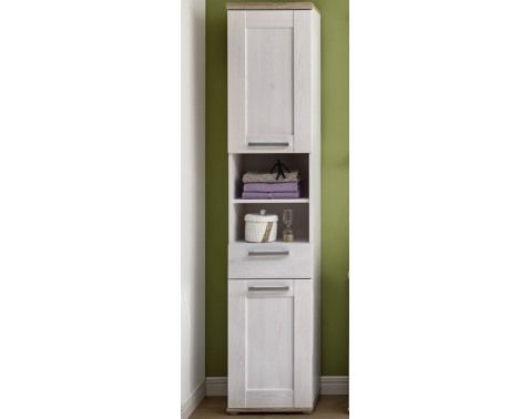 Koupelnová vysoká skříňka Romance, modřín/dub