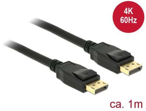Delock DisplayPort kabel Konektor DisplayPort, Konektor DisplayPort 1.00 m černá 83805 pozlacené kontakty Kabel DisplayPort