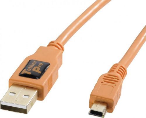 Tether Tools USB kabel  USB Mini-B zástrčka, USB-A zástrčka 4.60 m oranžová  CU5451