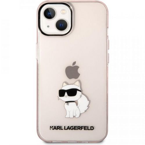 Karl Lagerfeld IML Choupette NFT kryt iPhone 14 Plus růžový