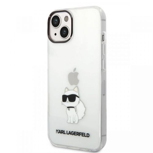 Karl Lagerfeld IML Choupette NFT Zadní Kryt pro iPhone 14 Plus Transparent