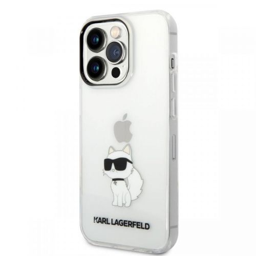 Karl Lagerfeld Translucent Choupette NFT Zadní Kryt pro iPhone 14 Pro Transparent