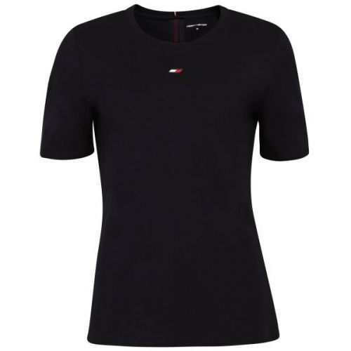 Tommy Hilfiger REGULAR TOMMY TAPE TEE Dámské tričko, tmavě modrá, velikost XS