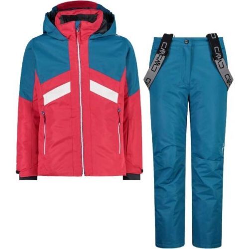 CMP KID G SET JACKET AND PANT Dívčí lyžařský komplet, zelená, velikost 152