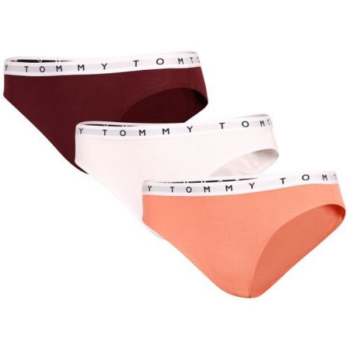 Tommy Hilfiger 3P BIKINI Dámské kalhotky, vínová, velikost L