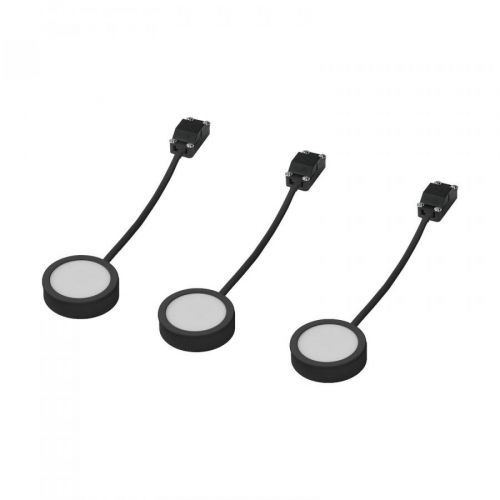 LEDVANCE Undercabinet Puck bodové světlo 3ks černá, Kuchyň, hliník, plast, 3W, K: 1.9cm