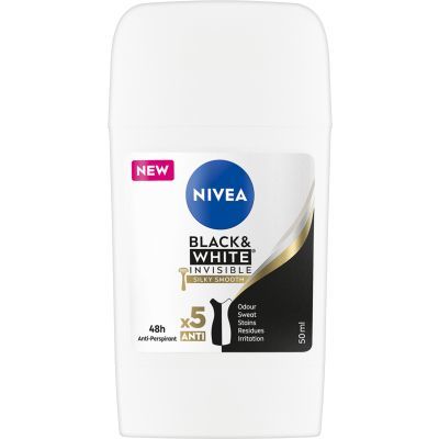 Nivea antiperspirant Black & White Silky Smooth, 50 ml