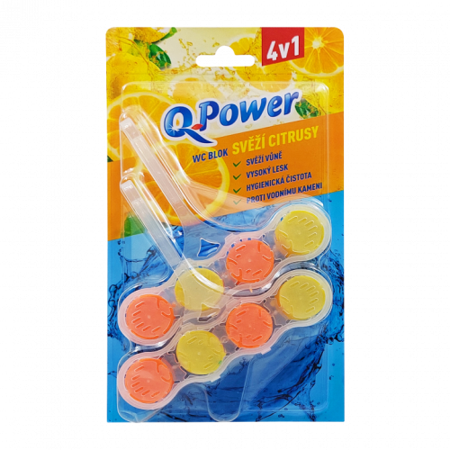 Q-Power Tuhý WC závěs Svěží citrusy 2ks