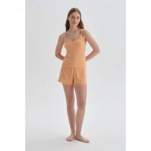 Dagi Shorts - Orange - Normal Waist