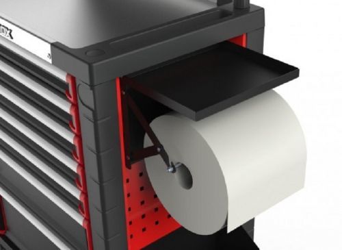 Držák, úchyt na papír v roli, k montážnímu dílenskému vozíku