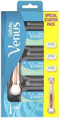 Gillette Venus Sensitive Rose Gold strojek + 3 hlavice 4 ks