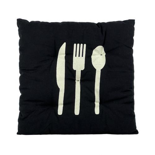 Podsedák na židli MODERN černý 40x40