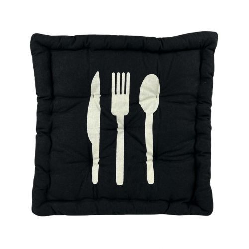 Podsedák na židli MODERN černý 42x42+8