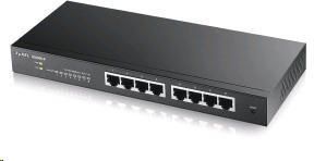ZyXEL GS1900-8 8-port Desktop Gigabit Web Smart switch: 8x Gigabit metal, IPv6, 802.3az (Green) (GS1900-8-EU0102F)