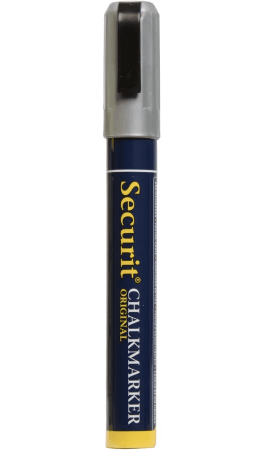 Křídový popisovač Securit - střední 2-6 mm - stříbrná - SMA510-SL