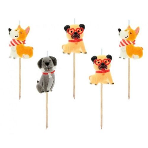 Svíčky Pejsci, 5 ks