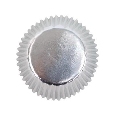 Foliový mini košíčky na cupcake, stříbný 45ks - PME
