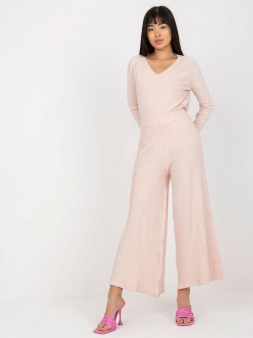 SVĚTLE RŮŽOVÉ ZVONOVÉ KALHOTY VI-SP-20261.32X-LIGHT PINK Velikost: ONE SIZE