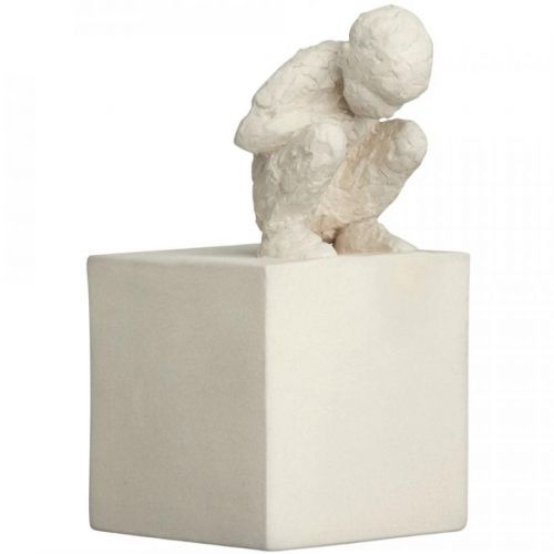 Kameninová figurka THE ZVĚDAVÝ JEDEN Kähler 12,5 cm bílé