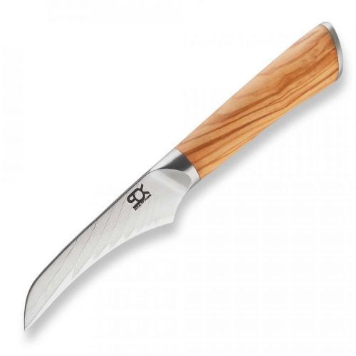 Okrajovací nůž SOK OLIVE SUNSHINE DAMASCUS Dellinger 8 cm