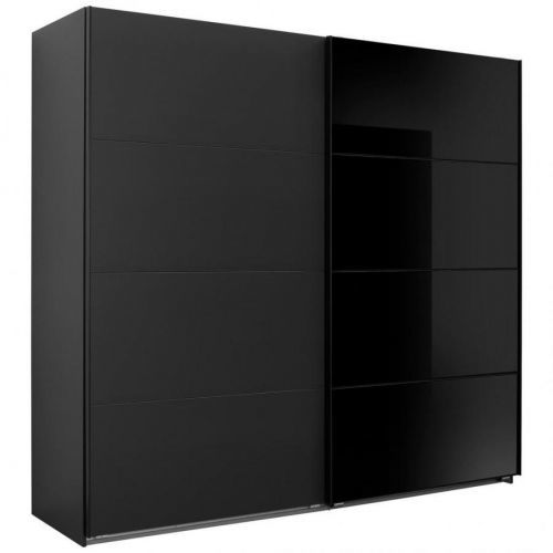 Carryhome SKŘÍŇ S POSOUVACÍMI DVEŘMI, barvy grafitu, černá, 225/210/65 cm