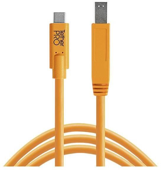 Tether Tools USB kabel  USB-C (TM) zástrčka, USB Micro-B 3.0 zástrčka  4.60 m oranžová  TET-CUC3415-ORG