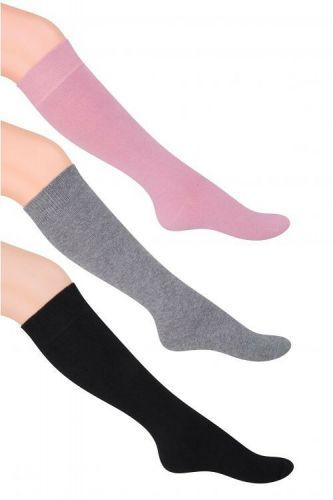 Dámské hladké podkolenky Steven art.072 - 35-37 - biały