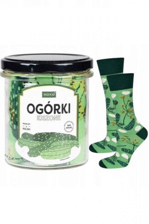 Ponožky SOXO v zavařovací lahvi - kysané okurky - 40-45