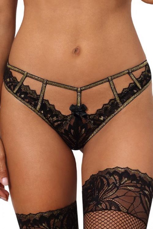 Svůdná tanga V-10108 černá - Axami - L