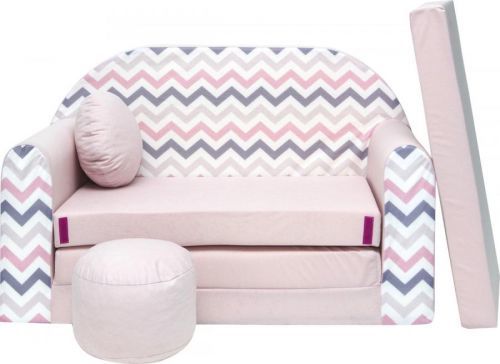 Ourbaby pink waves sofa Pohovka Dvoumístná 34469