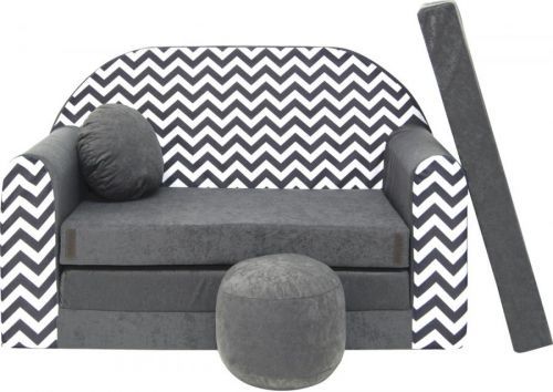 Ourbaby grey waves sofa Pohovka Dvoumístná 34470