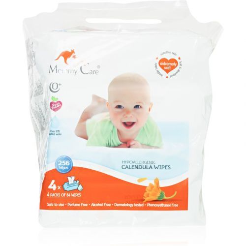 Mommy Care Calendula Hypoallergenic Wet Wipes vlhčené ubrousky pro děti s měsíčkem lékařským 4x64 ks