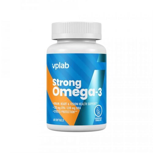 VPLab Strong Omega 3, 60 Softgels, omega 3 mastné kyseliny s vitamínem E