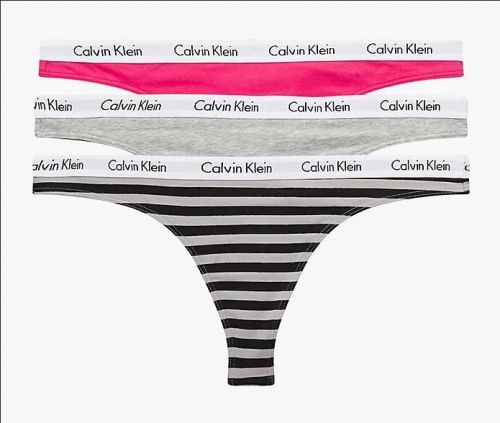 3PACK dámská tanga Calvin Klein vícebarevné (QD3587E-658) L