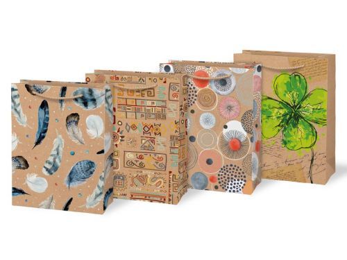 MFP 5251454 Taška dárková M KRAFT mix č. 4 190x250x90