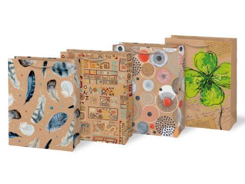 MFP 5251459 Taška dárková L KRAFT mix č. 4 260x340x140