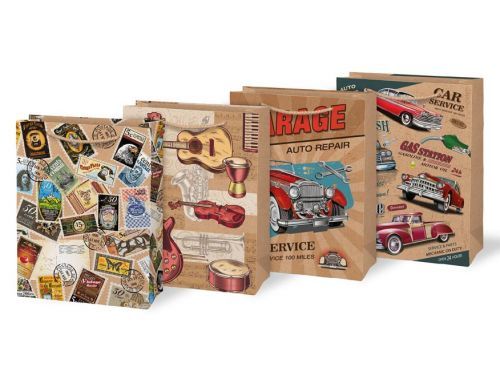 MFP 5251455 Taška dárková M KRAFT mix č. 5 190x250x90