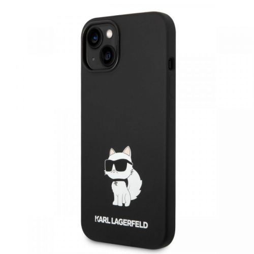 Karl Lagerfeld Liquid Silicone Choupette NFT Zadní Kryt pro iPhone 14 Black