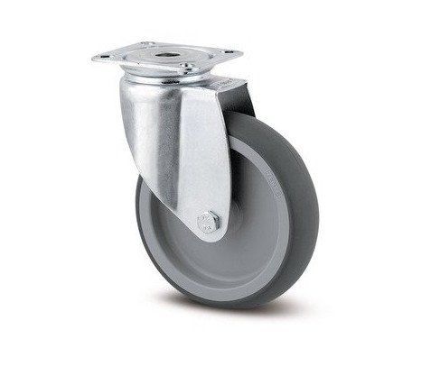 Kolečko přístrojové otočné 125mm plotýnka